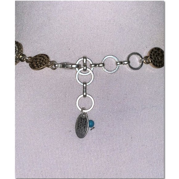 Nine West Vintage America Hammered Disc Necklace EUC - Picture 7 of 8